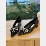 Jimmy Choo Black Soft Spazzolato Flat