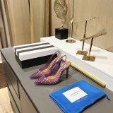 Designer Aquazzura Copy Pointed Toe Rhinestone Sandals Heel Shoes