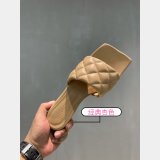 1:1 Quality Bottega Venet Fake Diamond Flat Slippers Shoes