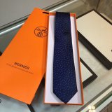 Hermes Replica Mens Silk Tie Geometric Pattern