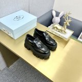 Brushed leather Monolith loafers