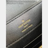 Louis Vuitton M48865 Black Ostrich Flower Ring Buckle Chain Capucines Bag