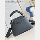 Louis Vuitton Capucines MM Wholesale M48865 Black Cherry Chain Bag