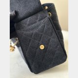7 Star Best Replica Bags AS5293 Hobo Denim Black