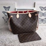 Louis Vuitton Top Quality Neverfull MM monogram 32CM Red