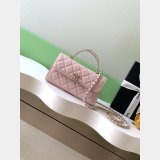 AAA+ AP3238 Flap Phone Holder With Chain Grained Shiny Bag