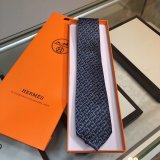 Hermes Replica Mens Silk Tie Geometric Pattern