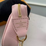 Louis Vuitton Wholesale Mini Pochette Accessoires Monogram Empreinte Leather M80501 Pink