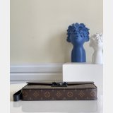 AAAQuality Louis Vuitton S Lock A4 Pouch Monogram Macassar M80560 Bag