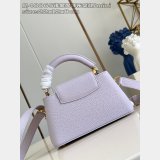 Louis Vuitton The Capucines Light Purple Pearl Flower M48865 Bag