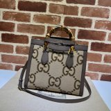 Gucci Replica Usa 660195 GG Canvas Diana Tote Bag