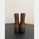 Top Quality Prada Leather Booties