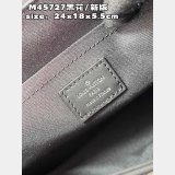 7 Star Louis Vuitton Fake Trunk Messenger Monogram Eclipse Canvas M45727 Grey