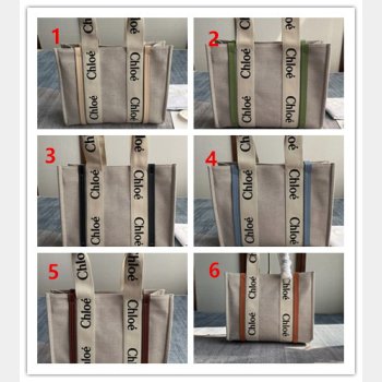 Best Quality Chloe Woody Tote Bag in Cotton Canvas 36CM