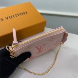 Louis Vuitton Wholesale Mini Pochette Accessoires Monogram Empreinte Leather M80501 Pink