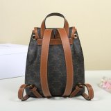 MINI BACKPACK FOLCO IN Triomphe Canvas and calfskin