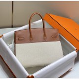 Hermes Birkin 35cm Canvas Swift Handbags