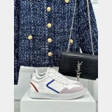 CELINE HOMME Suede-Trimmed Leather Sneakers