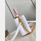 Replica 1:1 Mirror Louis Vuitton Capucines M48865 White Bags