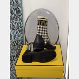 Fendi Domino Black leather biker boots