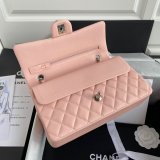 CC Best 25.5CM Classic Flap Bag Caviar Leather A01112 Pink