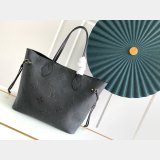 Louis Vuitton M45685 Replica Neverfull MM Monogram Empreinte Leather Black