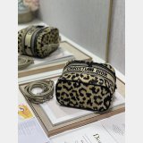 Christian Dior Perfect Replica Travel Crossbody Leopard Print Cosmetic Bag