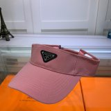 Wholesale Prada Metal triangle logo Empty top hat