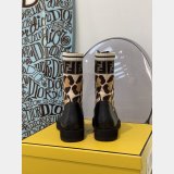 Fendi Domino Black leather biker boots