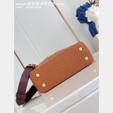 Louis Vuitton Capucines Luxury M48865 Golden Brown Wine-red Tassels Bag