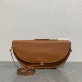 HALFMOON SOFT TRIOMPHE BAG IN SUPPLE LAMBSKIN