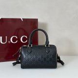 Gucci GG Emblem Small Boston AAA+ 848889 Black Bag