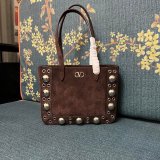 Top Valentino GARAVANI NELLCOTE TOTE suede BAG SMALL