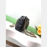 Designer Mini Camera Case Shiny AS5190 Lambskin Black