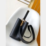 TOP LV Capucines MM Souple Grained Calfskin Handbag