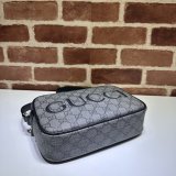 High Fashion Gucci 768391 Shoulder Grey and Black Replica Bag