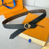 Designer LOUIS VUITTON Women Flowergram Belt 30MM