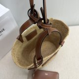 Top Celine TEEN 115802 Hand-woven Raffia Bag