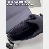 7 Star Louis Vuitton Fake Trunk Messenger Monogram Eclipse Canvas M45727 Grey