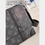 7 Star Louis Vuitton Fake Trunk Messenger Monogram Eclipse Canvas M45727 Grey