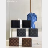 Louis Vuitton Men Replica M64002 Slender Wallet Monogram Eclipse Canvas