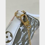 Louis Vuitton Designer Replica Mini Pochette M81284 Khaki/Beige/Cream Accessoires