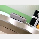 AAA+ AP3238 Flap Phone Holder With Chain Grained Shiny Bag