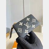 Louis Vuitton Knockoff M80885 Sale Key Pouch Monogram Empreinte Leather Black