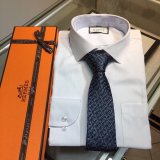 Hermes Replica Mens Silk Tie Geometric Pattern