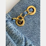 Perfect Maxi Flapbag Washed Denim AS5734 24CM Bag