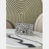 CC Water droplet black and white pearl Handbag 20CM