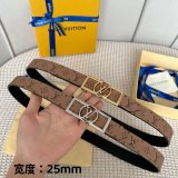 Designer Louis Vuitton Dauphine 25mm Reversible Belt