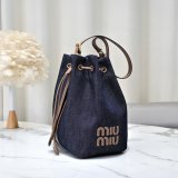 7 Star MiuMIU New Canvas Bucket 5BE089 Bag