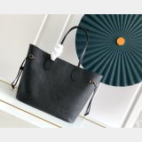 Louis Vuitton M45685 Replica Neverfull MM Monogram Empreinte Leather Black